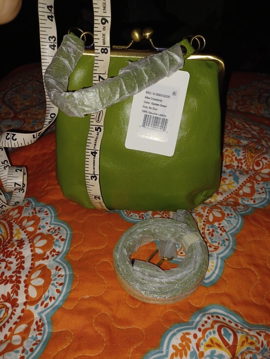 HOBO Handbags - HOBO Green Leather Kiss-Lock Mini Crossbody